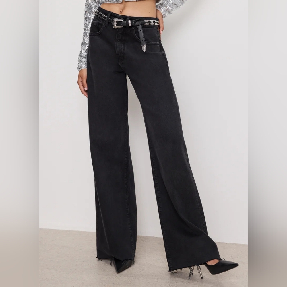 NWT Good American Standard Ease Jeans - Size 14 Black